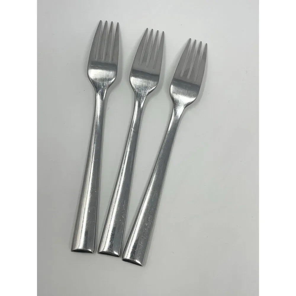 Lenox Continental Dining Stainless Steel 18/10 Dinner Forks 8 3/8” Set Of 3